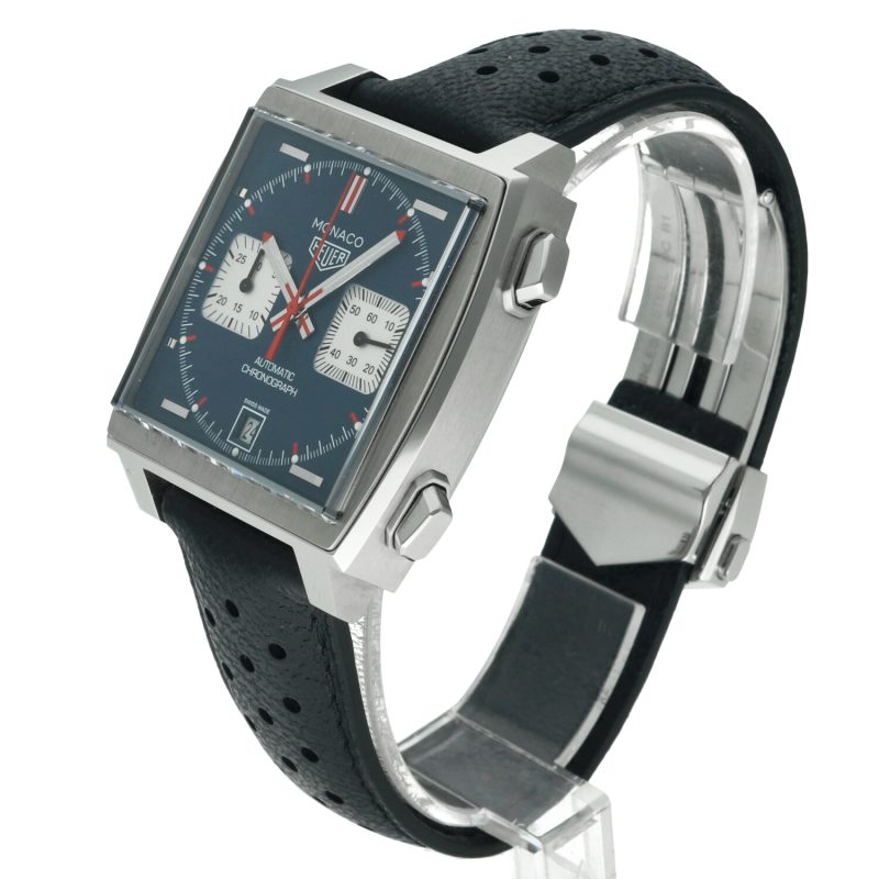 2024 Nuovo Mai Indossato TAG Heuer Monaco Chronograph Steve McQueen CAW211P.FC6356 Automatico 39mm Full Set - immagine 15