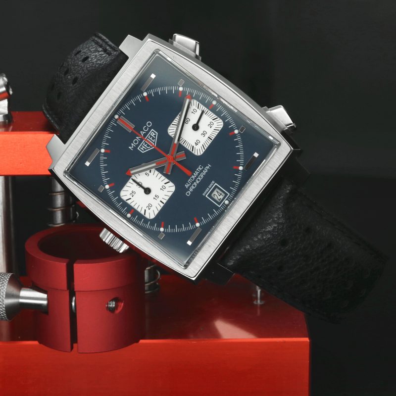 2024 Nuovo Mai Indossato TAG Heuer Monaco Chronograph Steve McQueen CAW211P.FC6356 Automatico 39mm Full Set - immagine 2