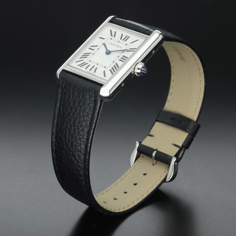 2025 Nuovo Mai Indossato Cartier Tank Must Modello Grande WSTA0041 Quarzo Acciaio su Pelle - immagine 13
