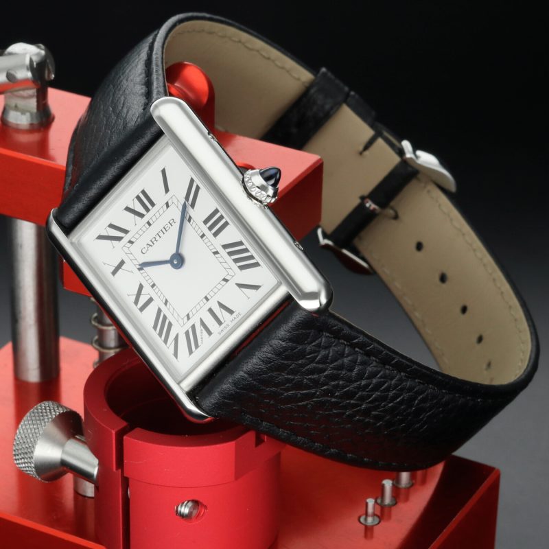 2025 Nuovo Mai Indossato Cartier Tank Must Modello Grande WSTA0041 Quarzo Acciaio su Pelle - immagine 3