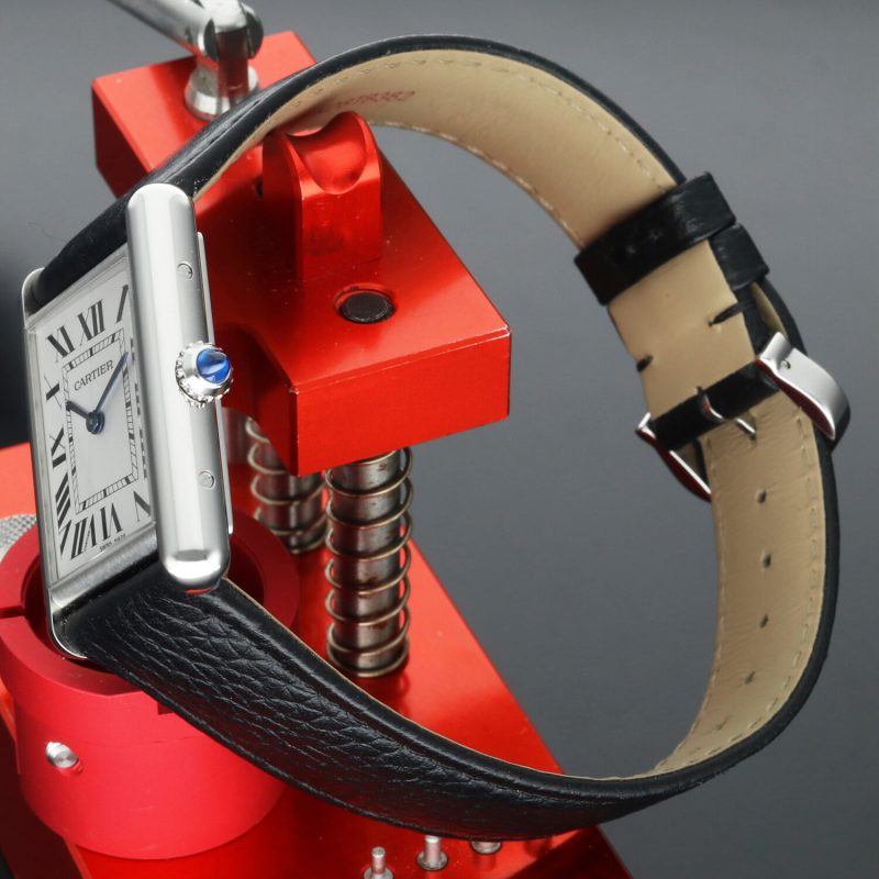 2025 Nuovo Mai Indossato Cartier Tank Must Modello Grande WSTA0041 Quarzo Acciaio su Pelle - immagine 5