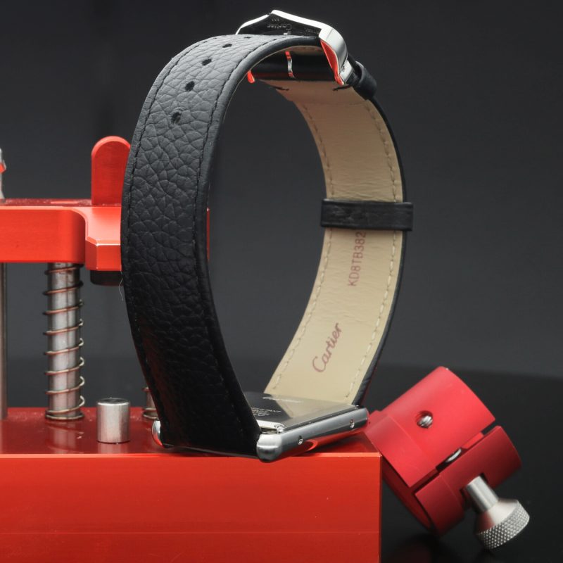 2025 Nuovo Mai Indossato Cartier Tank Must Modello Grande WSTA0041 Quarzo Acciaio su Pelle - immagine 8