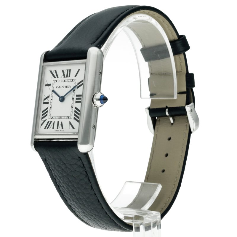2025 Nuovo Mai Indossato Cartier Tank Must Modello Grande WSTA0041 Quarzo Acciaio su Pelle - immagine 15