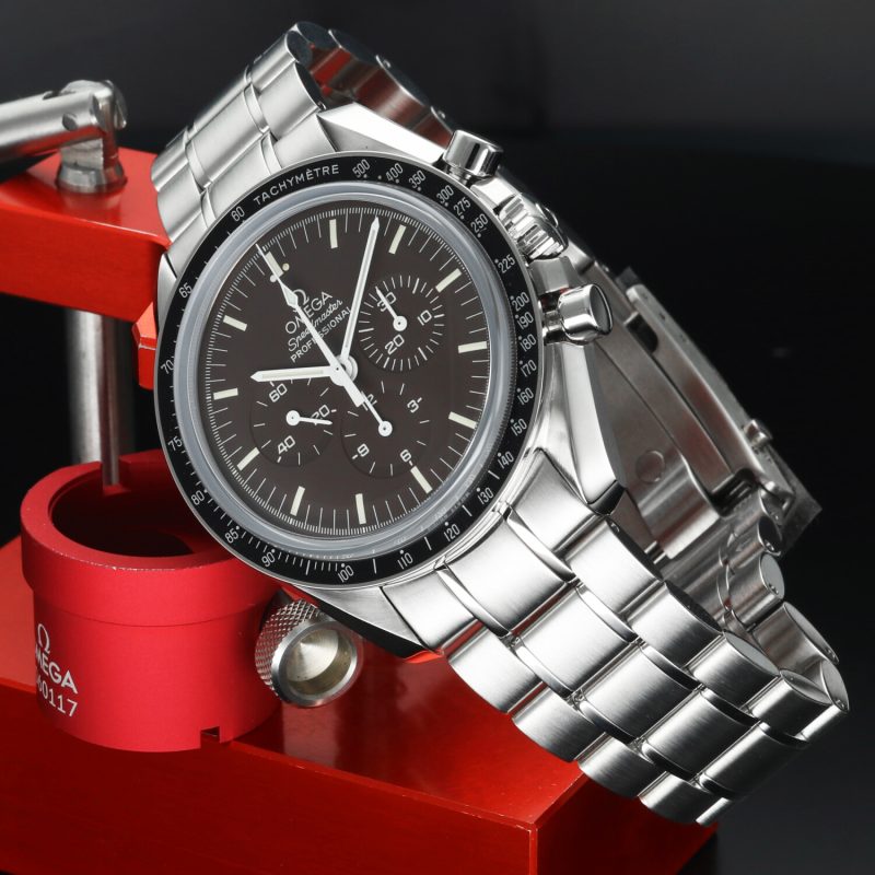 c. 2012 Omega Speedmaster Moonwatch Nuovo Mai Indossato Quadrante Chocolate 311.30.42.30.13.001 – Full Set - immagine 3