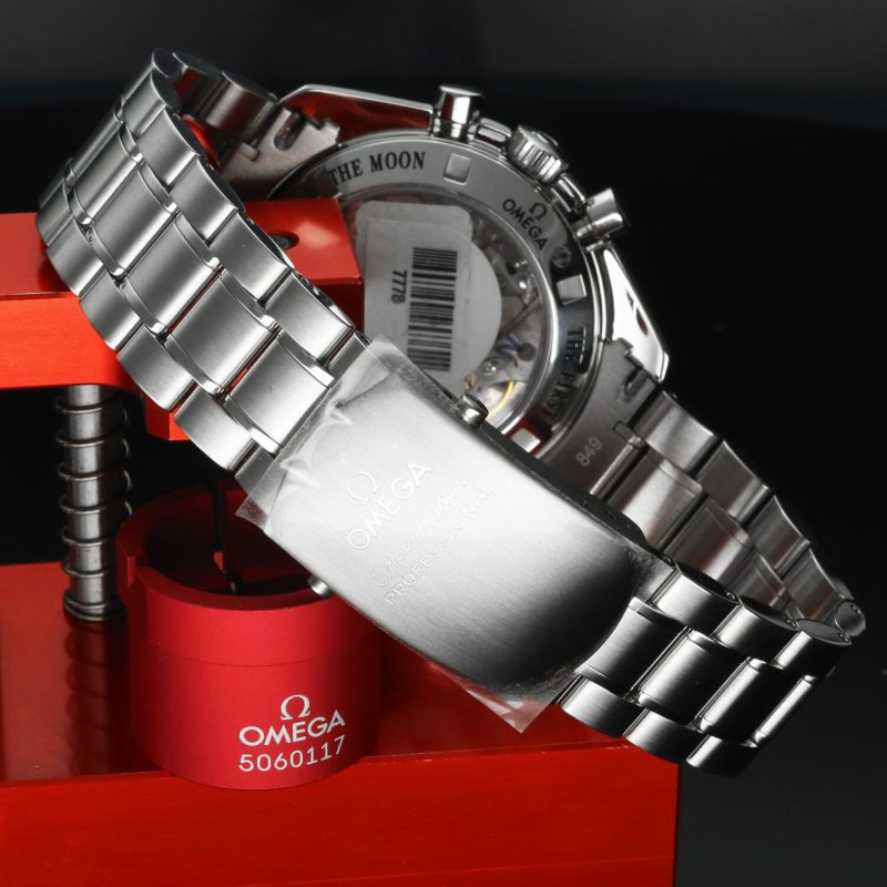 c. 2012 Omega Speedmaster Moonwatch Nuovo Mai Indossato Quadrante Chocolate 311.30.42.30.13.001 – Full Set - immagine 9