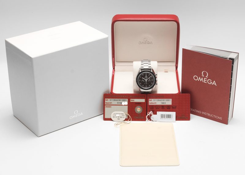 c. 2012 Omega Speedmaster Moonwatch Nuovo Mai Indossato Quadrante Chocolate 311.30.42.30.13.001 – Full Set - immagine 15