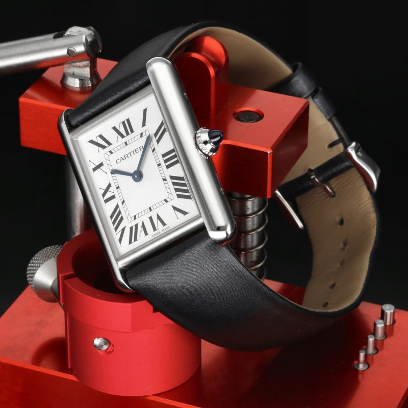 Cartier Tank Must Large WSTA0041 – Orologio 2023 con Cinturino in Raso, Full Set e Garanzia Cartier fino al 2031 - immagine 3