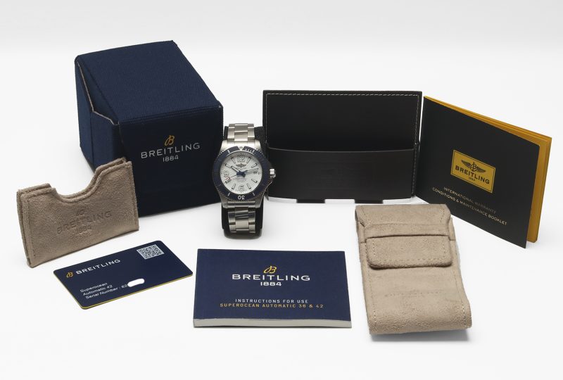 2023 Breitling Superocean 42mm ref. A17366D81A1A1 Automatico Mai Indossato Full Set - immagine 16