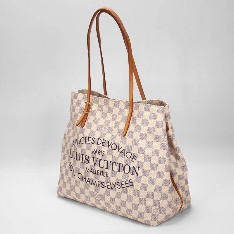 Louis Vuitton Cabas PM Damier Azur "Articles de Voyage" N41376 Pre-Loved Verified by Entrupy - immagine 5
