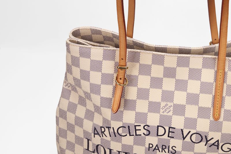 Louis Vuitton Cabas PM Damier Azur "Articles de Voyage" N41376 Pre-Loved Verified by Entrupy - immagine 6