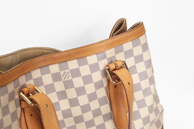 Louis Vuitton Hampstead MM Borsa a Spalla Damier Azur N51206 – Pre-Loved Verificata da Entrupy - immagine 8