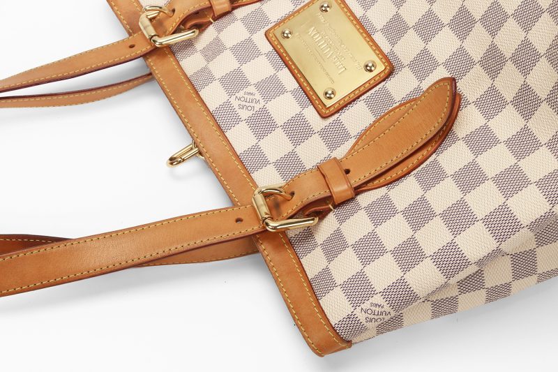 Louis Vuitton Hampstead MM Borsa a Spalla Damier Azur N51206 – Pre-Loved Verificata da Entrupy - immagine 15
