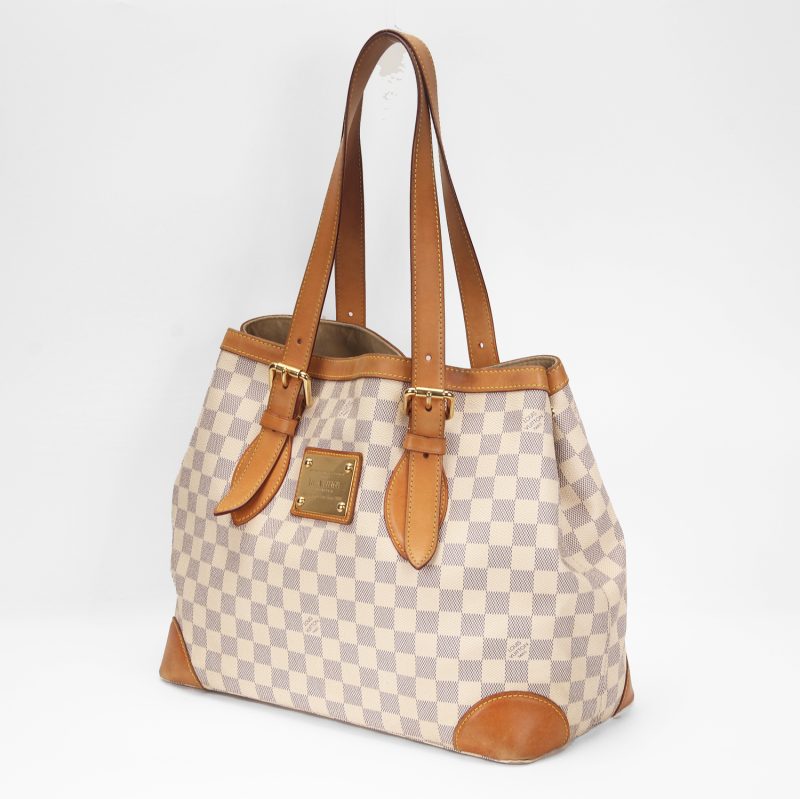 Louis Vuitton Hampstead MM Borsa a Spalla Damier Azur N51206 – Pre-Loved Verificata da Entrupy - immagine 4
