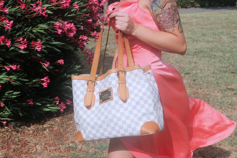 Louis Vuitton Hampstead MM Borsa a Spalla Damier Azur N51206 – Pre-Loved Verificata da Entrupy - immagine 3