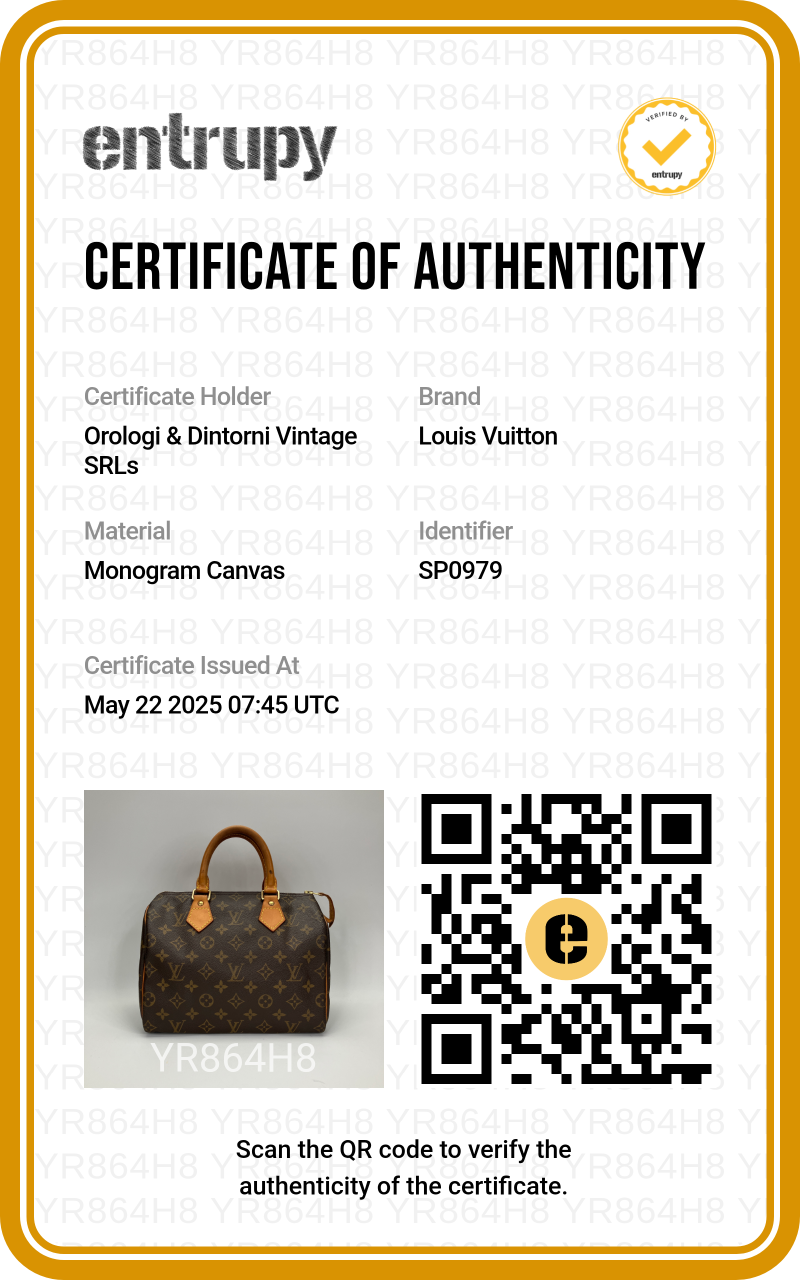Borsa Louis Vuitton Speedy 25 Monogram M41528 1999 Pre-Loved Verified by Entrupy - immagine 2