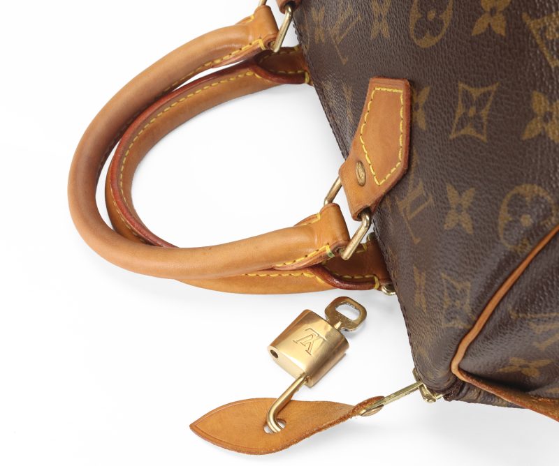 Borsa Louis Vuitton Speedy 25 Monogram M41528 1999 Pre-Loved Verified by Entrupy - immagine 13