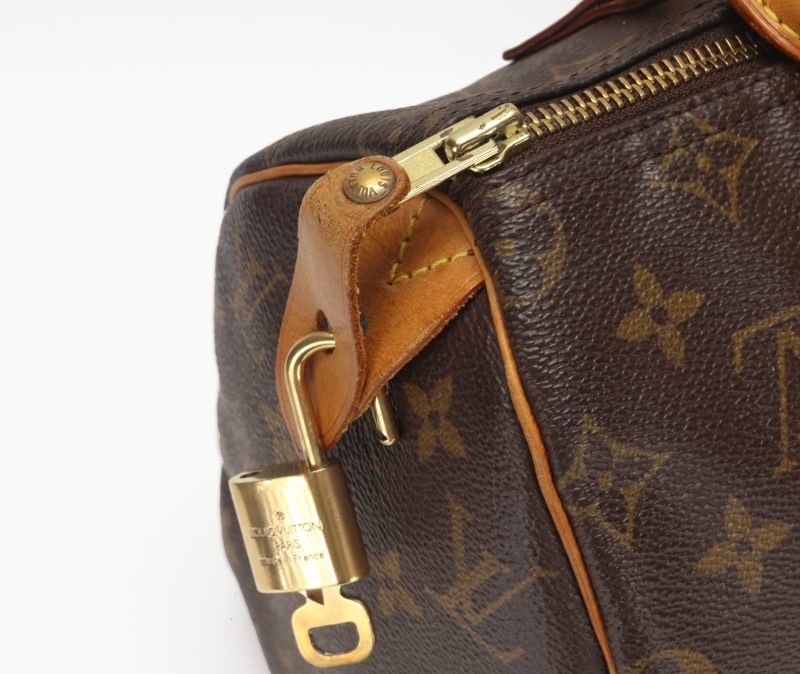 Borsa Louis Vuitton Speedy 25 Monogram M41528 1999 Pre-Loved Verified by Entrupy - immagine 11