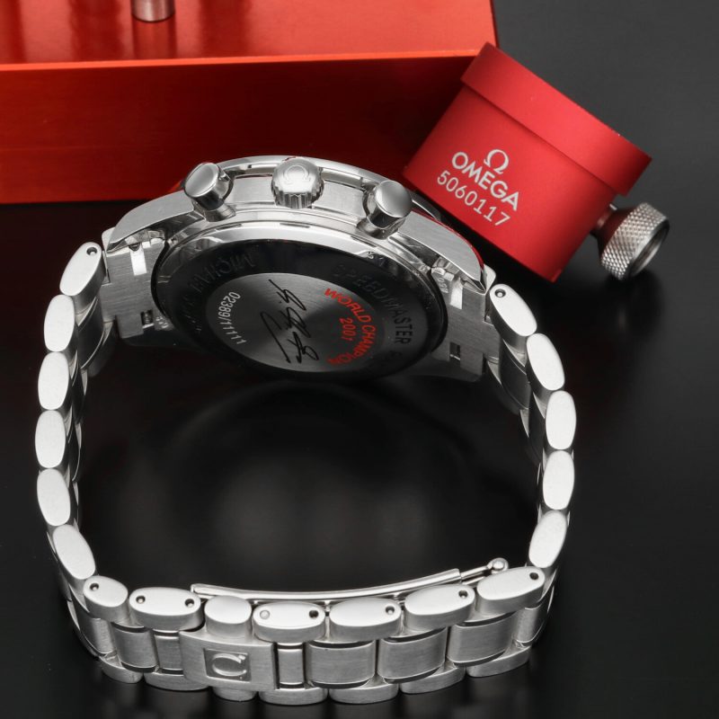 c. 2002 Omega Speedmaster Racing Michael Schumacher 3519.50.00 Mai Indossato – Edizione Limitata - immagine 11