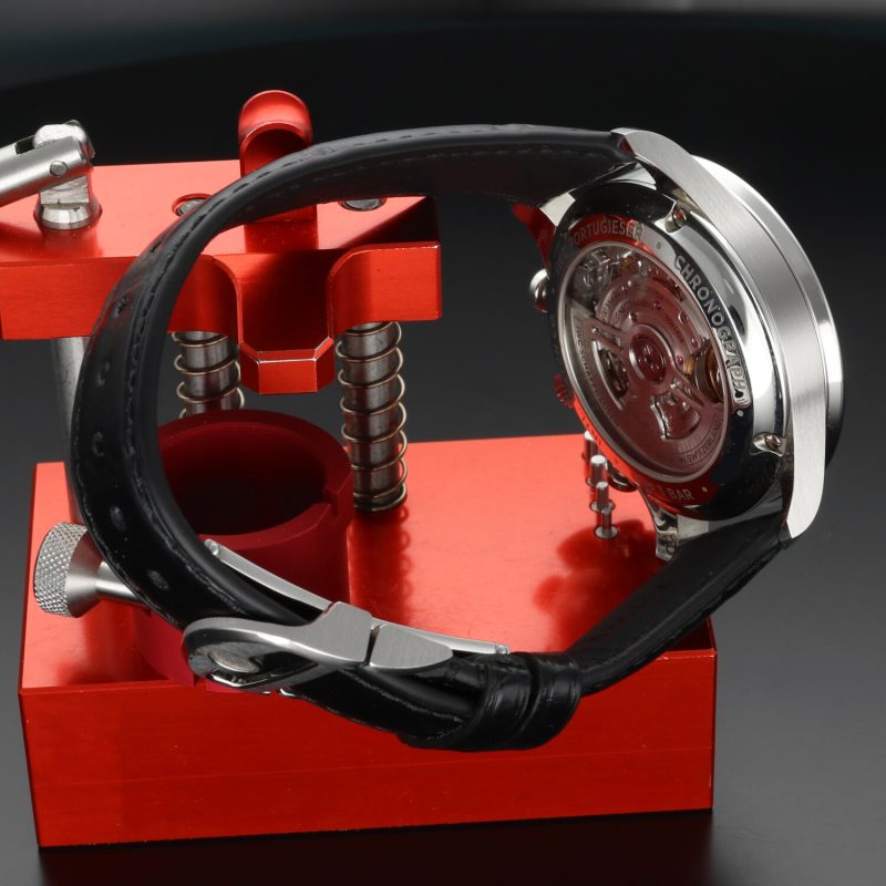 2024 IWC Portoghese Cronografo IW371604 Quadrante Argento, Cinturino in Alligatore, Garanzia Ufficiale IWC Fino al 2032 - immagine 6