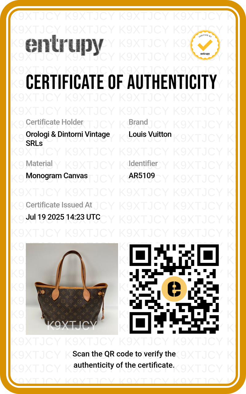 2019 Louis Vuitton Neverfull PM M41245 Monogram with Original Pouch and Entrupy Certificate - Image 4