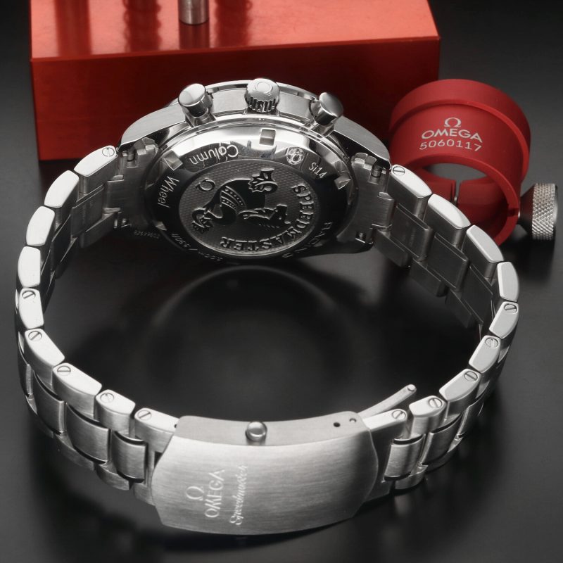 c. 2023 Omega Speedmaster Racing 326.30.40.50.02.001 – New, Full Set, Silver Dial with Teak Effect - Image 11