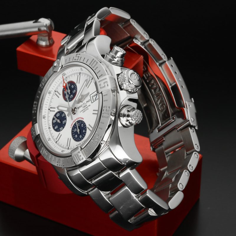 Breitling Avenger II Panda Blu 2014 Japan Limited 43mm A133813K/A760 – Mai lucidato, Full Set - immagine 3