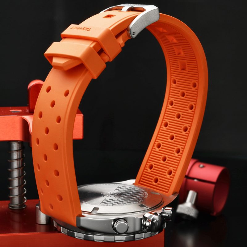 2025 TAG Heuer Formula 1 CAZ1014.FT8028 Mai Indossato Quadrante Blu Cinturino in Gomma Arancione Esclusiva Online Full Set - immagine 8