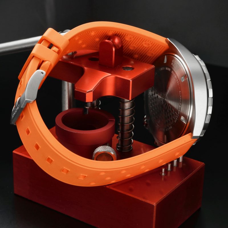 2025 TAG Heuer Formula 1 CAZ1014.FT8028 Mai Indossato Quadrante Blu Cinturino in Gomma Arancione Esclusiva Online Full Set - immagine 5