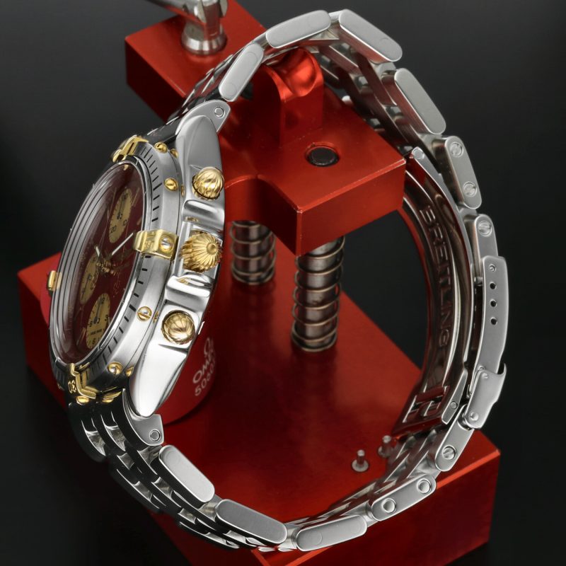 c. 1993 Breitling Chronomat B13048 Bicolore Burgundy 39mm – Revisione Ufficiale Breitling & Bracciale Pilot - immagine 6