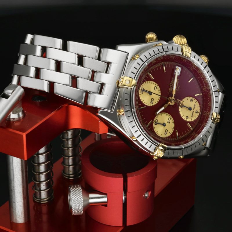 c. 1993 Breitling Chronomat B13048 Bicolore Burgundy 39mm – Revisione Ufficiale Breitling & Bracciale Pilot - immagine 5