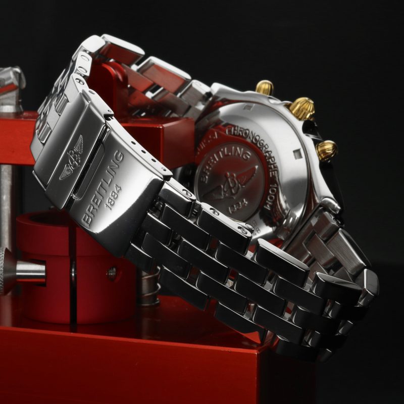 c. 1993 Breitling Chronomat B13048 Bicolore Burgundy 39mm – Revisione Ufficiale Breitling & Bracciale Pilot - immagine 8