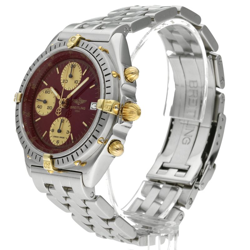 c. 1993 Breitling Chronomat B13048 Bicolore Burgundy 39mm – Revisione Ufficiale Breitling & Bracciale Pilot - immagine 15