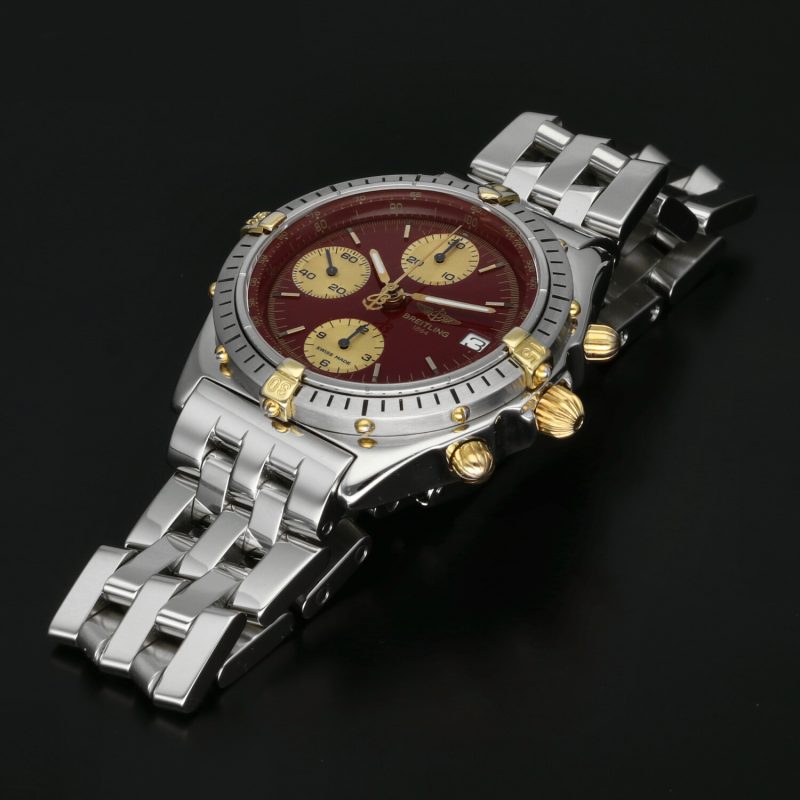 c. 1993 Breitling Chronomat B13048 Bicolore Burgundy 39mm – Revisione Ufficiale Breitling & Bracciale Pilot - immagine 12