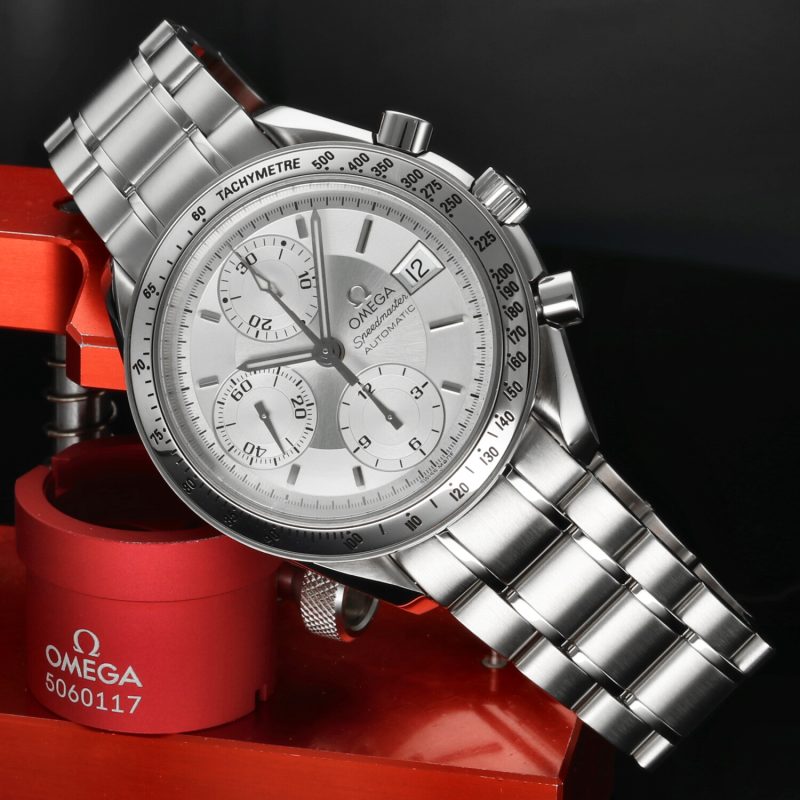Omega Speedmaster Date 3513.30.00 Automatico Cronografo Acciaio Quadrante Argento Full Set 2005 Condizioni NOS - immagine 2