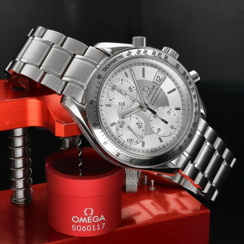 Omega Speedmaster Date 3513.30.00 Automatico Cronografo Acciaio Quadrante Argento Full Set 2005 Condizioni NOS - immagine 4