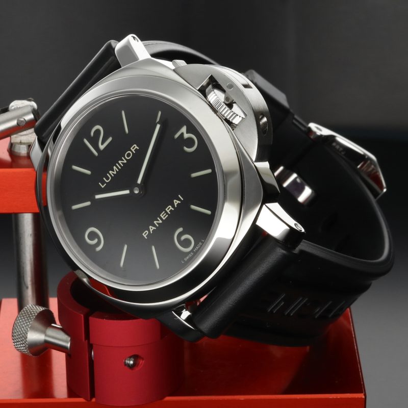 Panerai Luminor Base PAM00112 – Acciaio 44mm, Quadrante Sandwich Nero, Scatola & Accessori 2015 - immagine 2