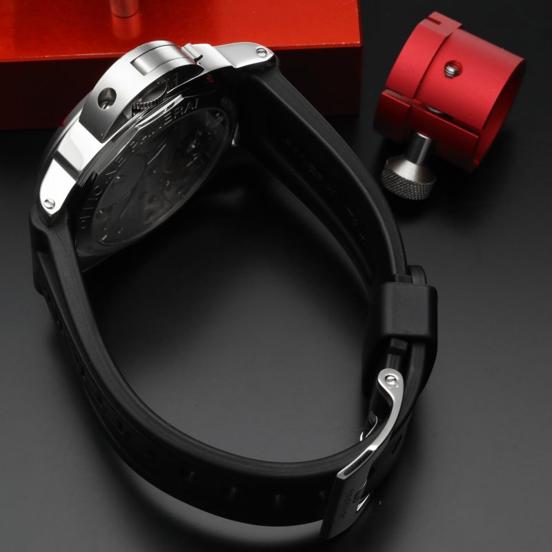 Panerai Luminor Base PAM00112 – Acciaio 44mm, Quadrante Sandwich Nero, Scatola & Accessori 2015 - immagine 11