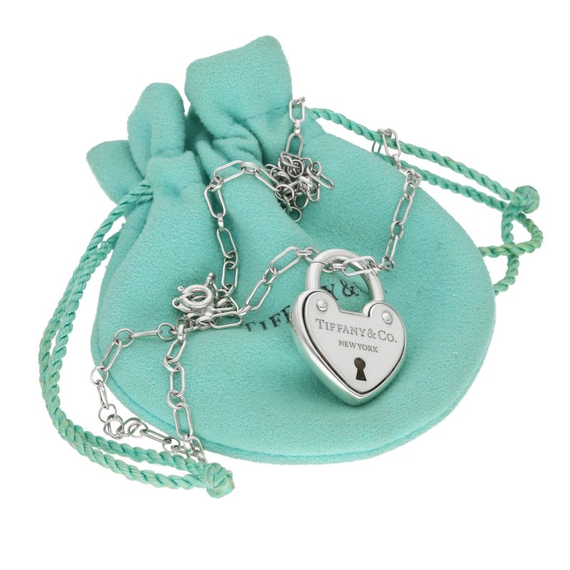Lock by Tiffany Collana in Argento 925 con Lucchetto Pendente a Cuore - immagine 4