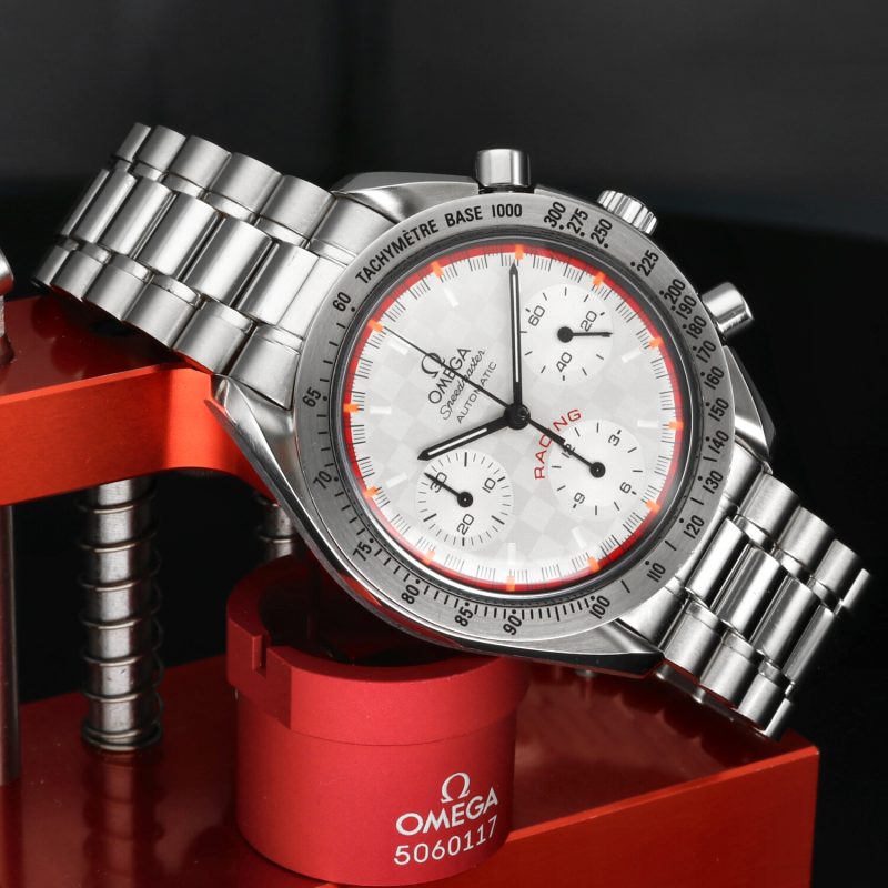 c.2001 Omega Speedmaster Michael Schumacher Limited Edition 3517.30.00 – Quadrante Argento a Scacchi, Non Lucidato, Garanzia 2 Anni - immagine 2
