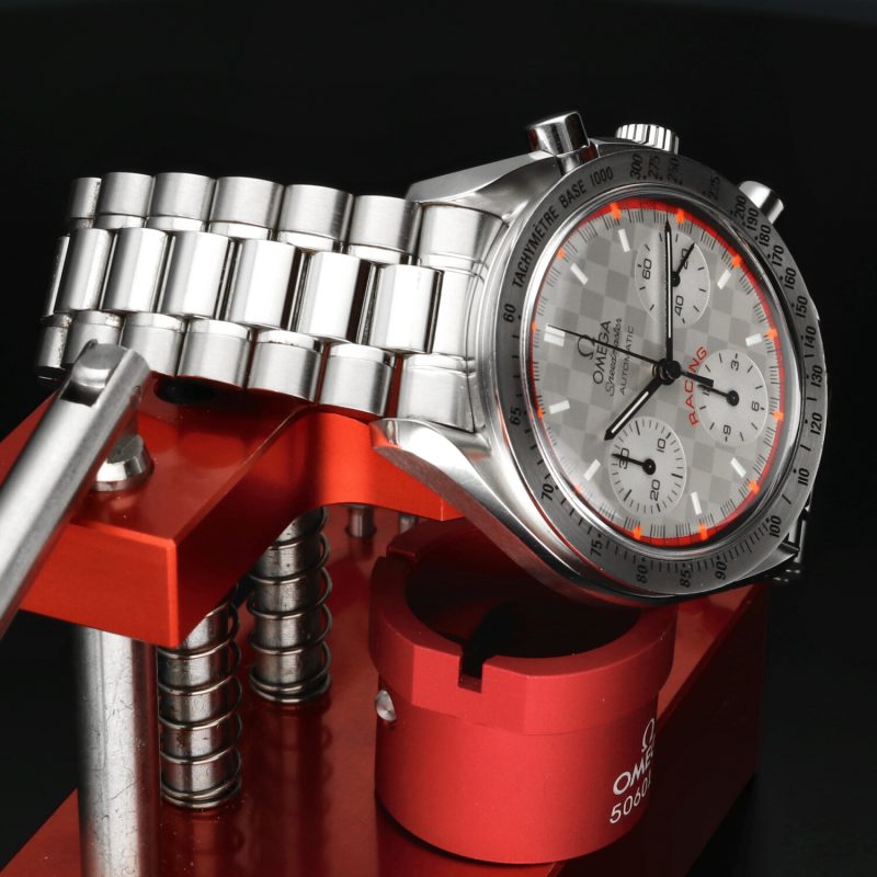 c.2001 Omega Speedmaster Michael Schumacher Limited Edition 3517.30.00 – Quadrante Argento a Scacchi, Non Lucidato, Garanzia 2 Anni - immagine 5