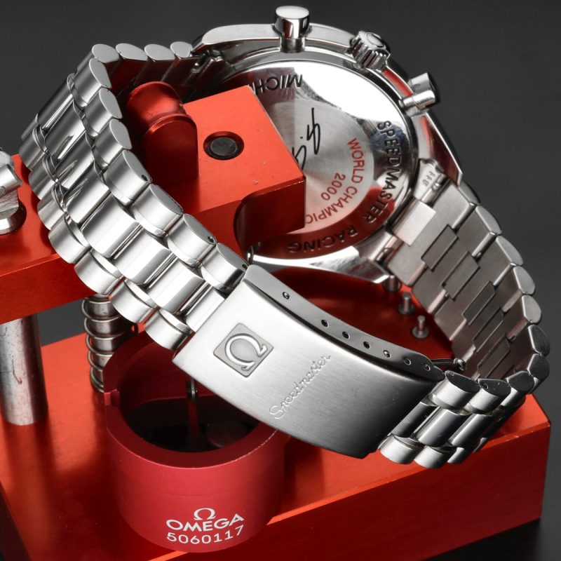 c.2001 Omega Speedmaster Michael Schumacher Limited Edition 3517.30.00 – Quadrante Argento a Scacchi, Non Lucidato, Garanzia 2 Anni - immagine 7