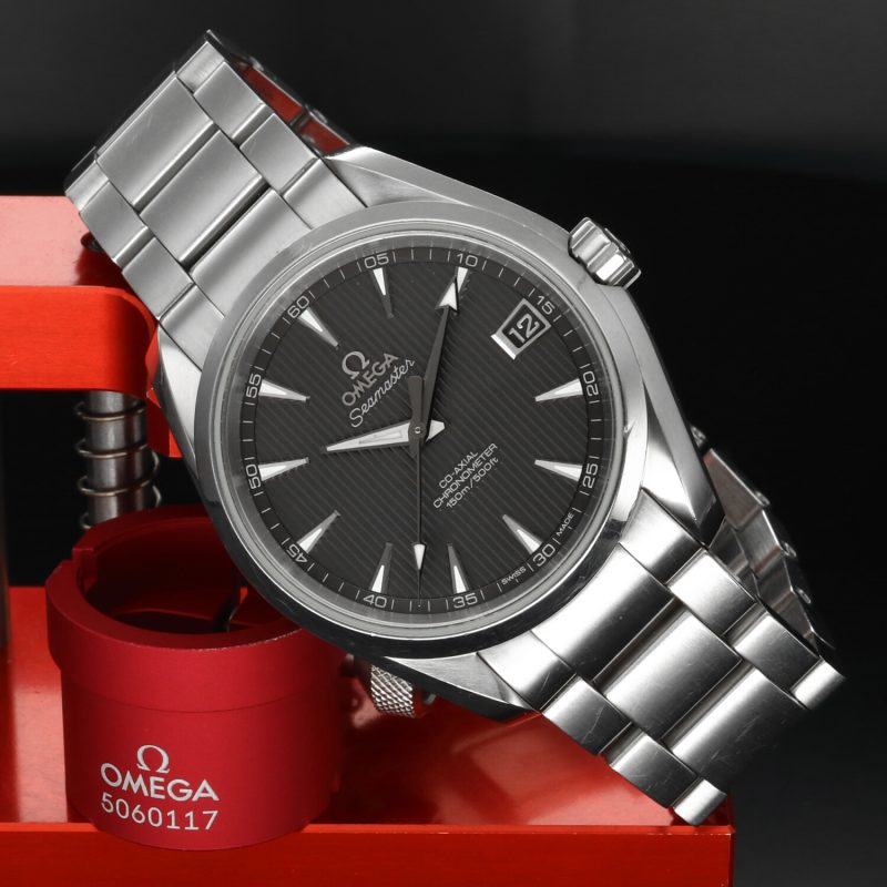 c.2010 Omega Seamaster Aqua Terra 231.10.39.21.01.001 Acciaio Nero Co-Axial 8500 Non Lucidato - immagine 2