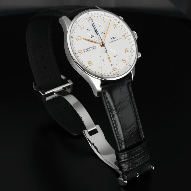 c. 2015 IWC Portugieser Chronograph ref. IW371445 – Men’s Stainless Steel Watch, Silver Dial, NOS Condition - Image 12