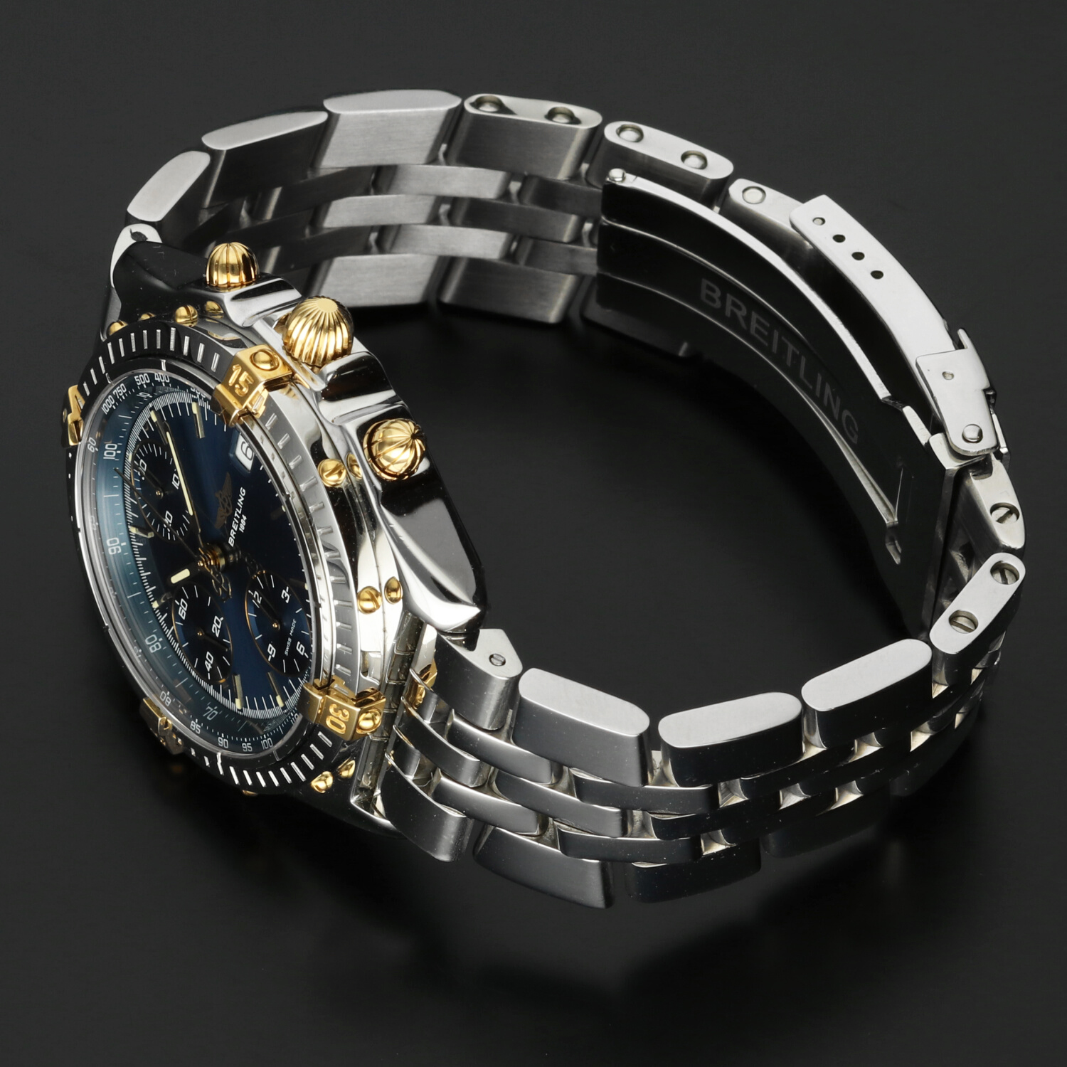 Breitling Chronomat B13050 Two Tone 39mm Quadrante Blu 1994 – Cronografo Automatico Acciaio Oro – Scatola & Garanzia - immagine 13