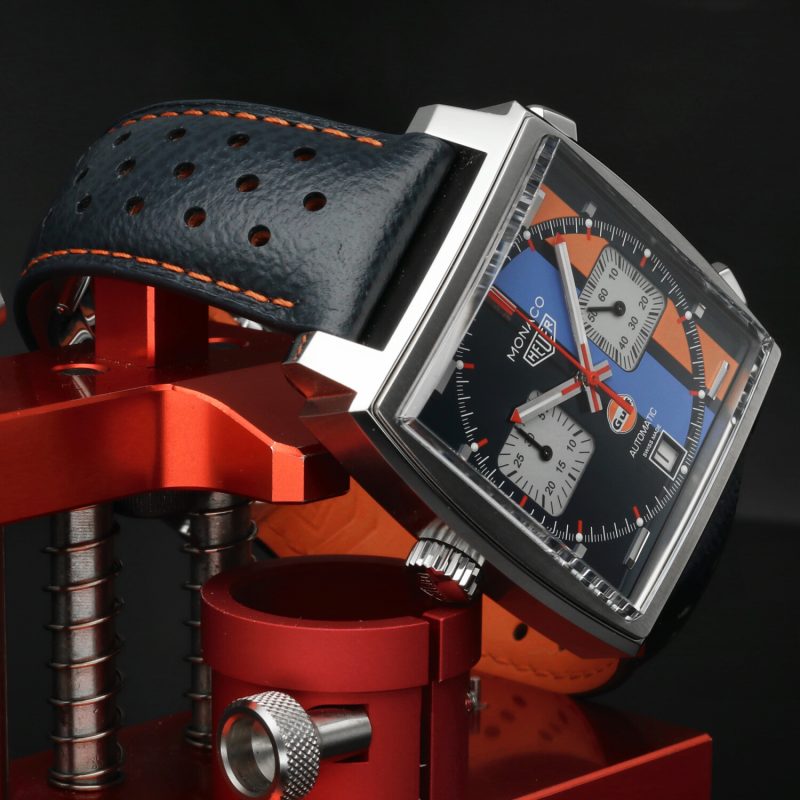 TAG Heuer Monaco Gulf Special Edition ref. CAW211R.FC6401 – Cronografo Automatico Calibre 11 – 39mm – con Scatola e Garanzia 2020 - immagine 4