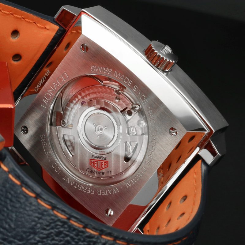 TAG Heuer Monaco Gulf Special Edition ref. CAW211R.FC6401 – Cronografo Automatico Calibre 11 – 39mm – con Scatola e Garanzia 2020 - immagine 8