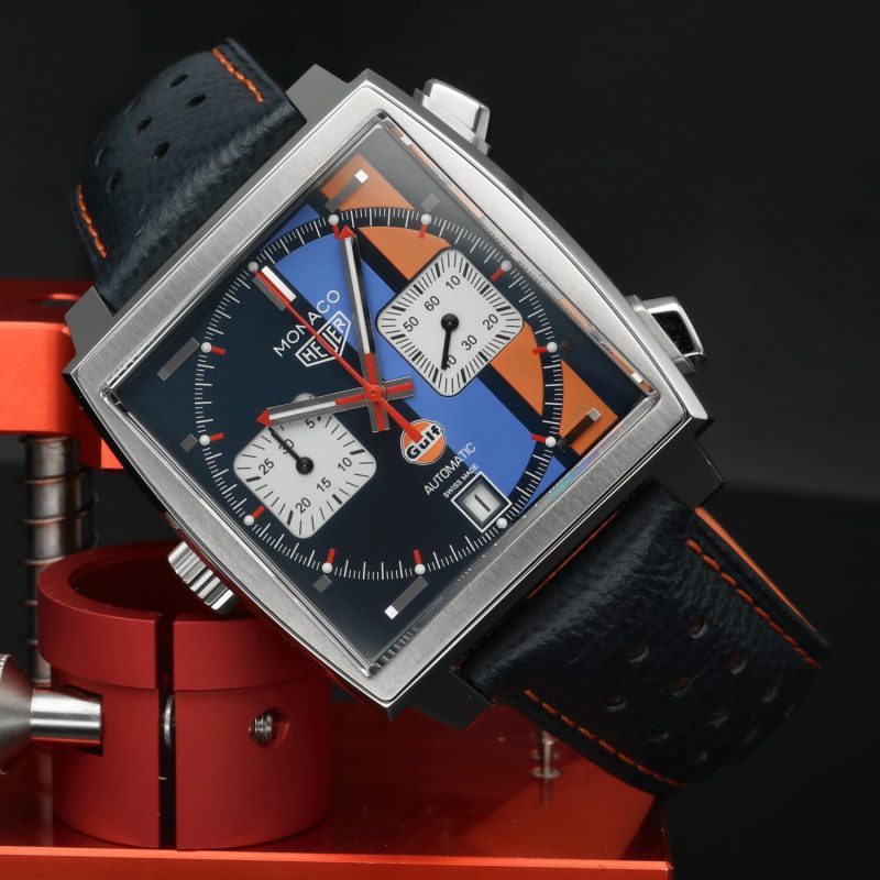 TAG Heuer Monaco Gulf Special Edition ref. CAW211R.FC6401 – Cronografo Automatico Calibre 11 – 39mm – con Scatola e Garanzia 2020 - immagine 2