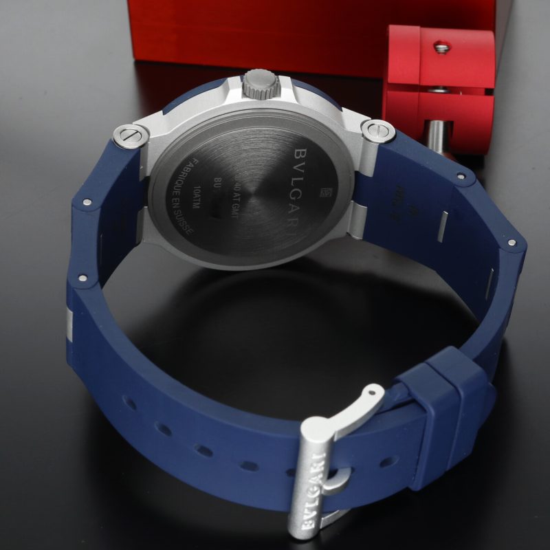 Bulgari Aluminium GMT Ref. 103554 – Orologio Automatico, Quadrante Blu, Full Set 2022, Condizioni Mai Indossato - immagine 11