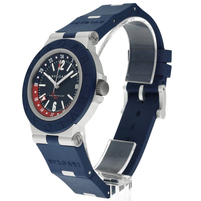 Bulgari Aluminium GMT Ref. 103554 – Orologio Automatico, Quadrante Blu, Full Set 2022, Condizioni Mai Indossato - immagine 15
