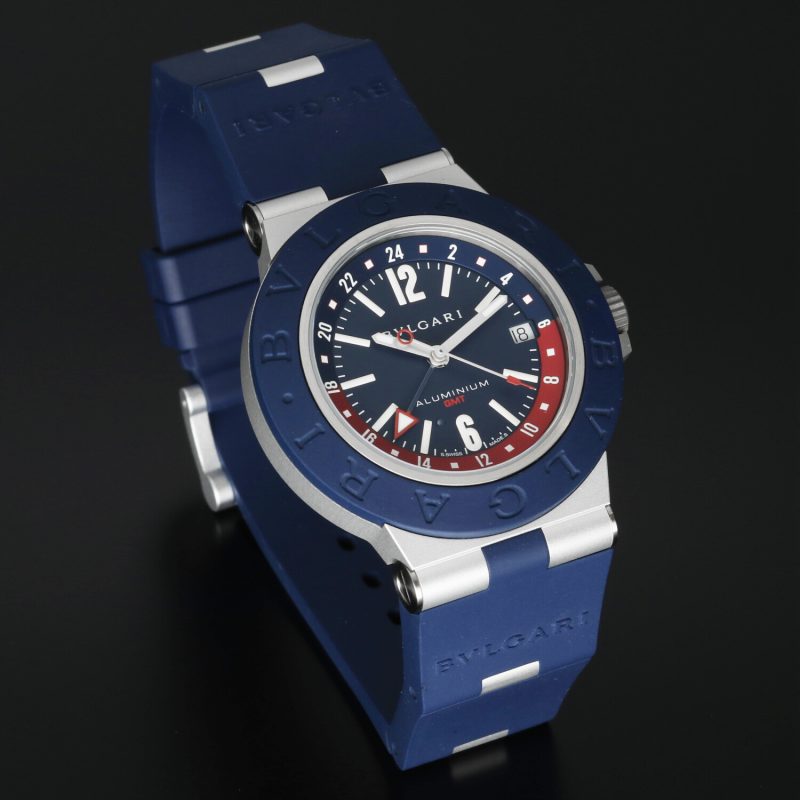 Bulgari Aluminium GMT Ref. 103554 – Orologio Automatico, Quadrante Blu, Full Set 2022, Condizioni Mai Indossato - immagine 13